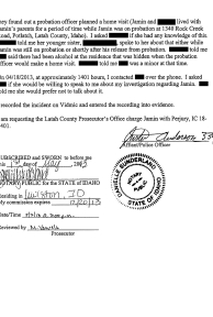 Affidavit of Latah County Sheriff’s Detective Justin Anderson page 6